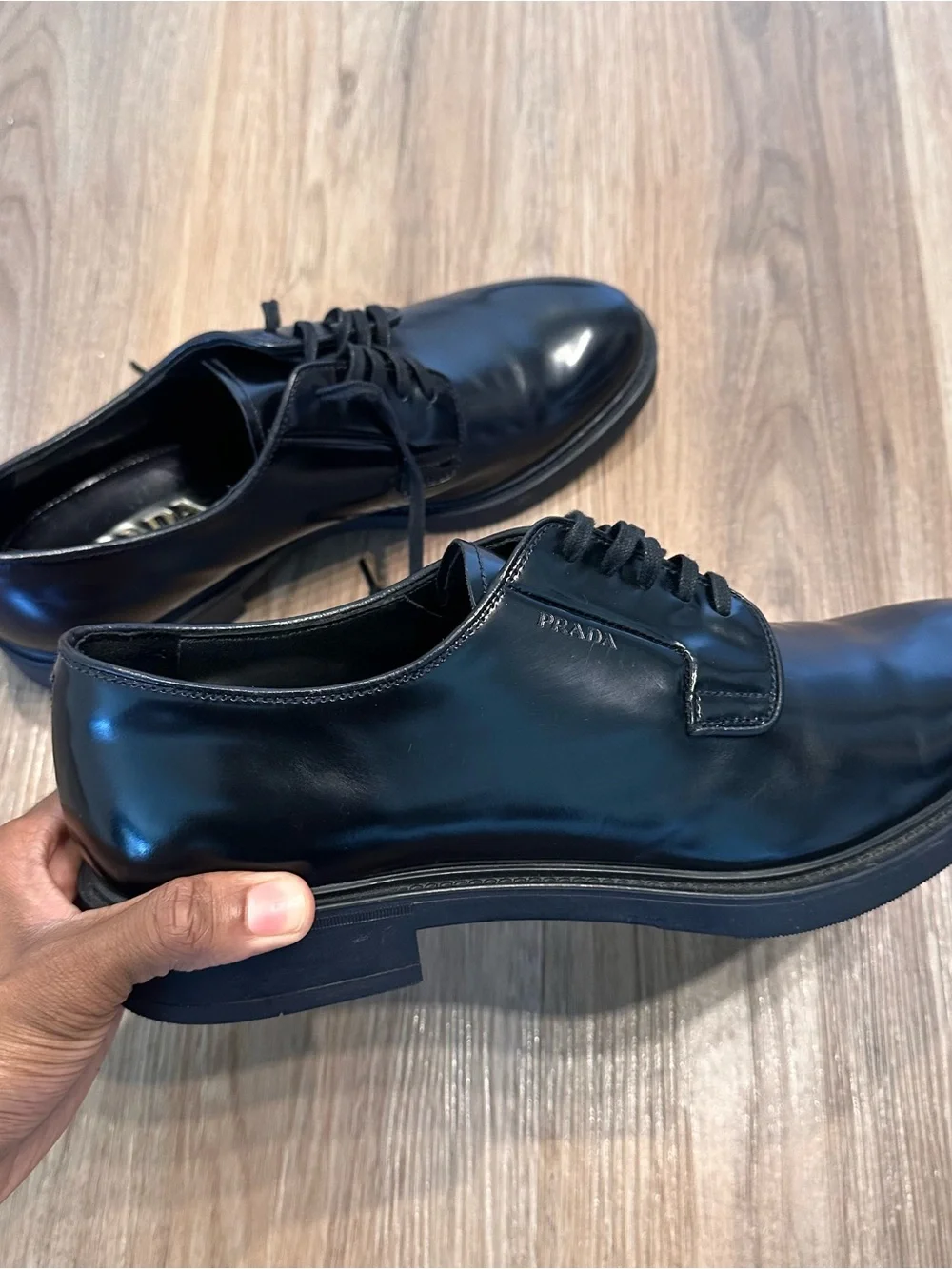 Classic Black Leather Derby Shoes - Polished Men's Dress Shoes